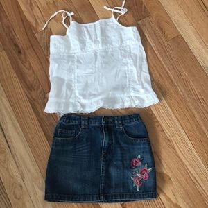 Bundle top and skirt for girls size 5
